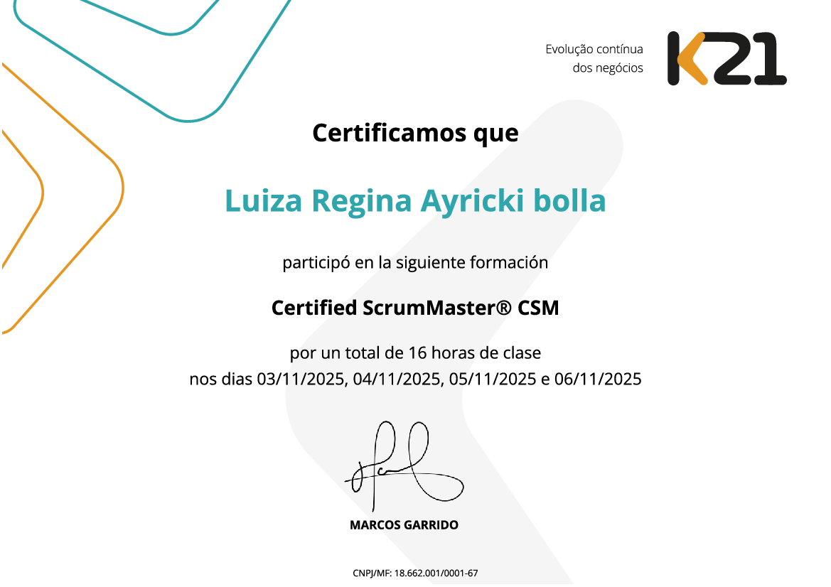 Certificado K21